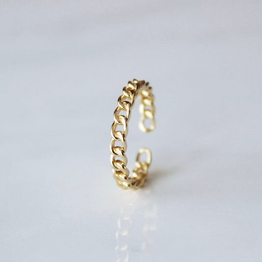 Gold Chain Rings | Delicate Chain Ring | Prism And Joy