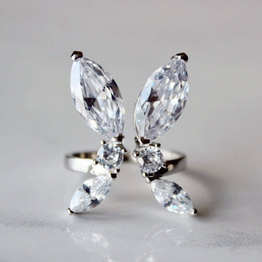 Big icy butterfly ring | buy icy jewellery
