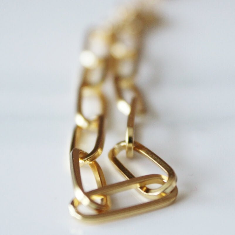Paperclip Chain Bracelet - Gold Chain Bracelet | Prism and Joy